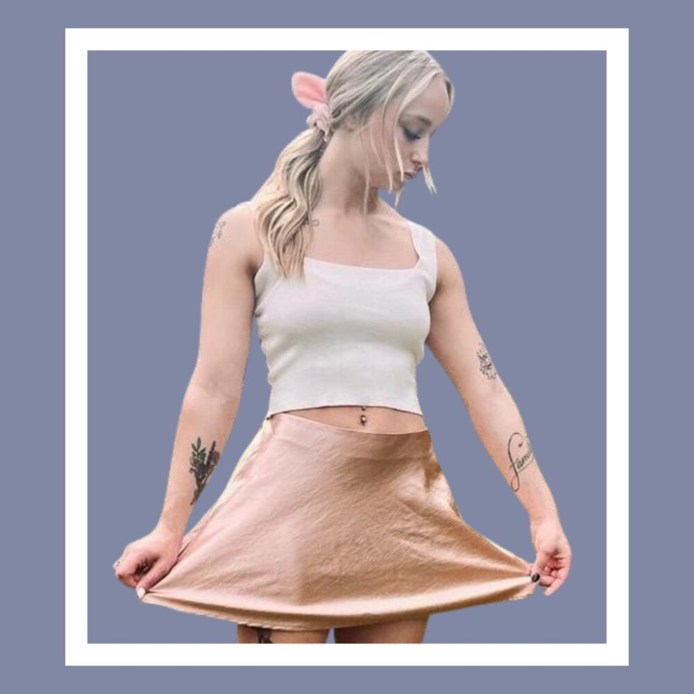 Bronze Silk Skirt